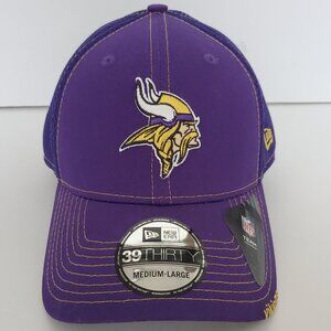 NEW Authentic NFL Minnesota Vikings Fitted Cap Hat Embroidered Logo Mesh Back